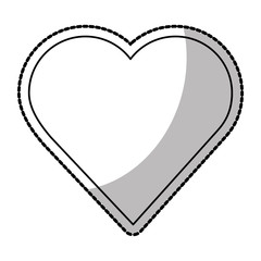 Heart icon. Love passion romantic and health theme. Isolated design. Vector illustration