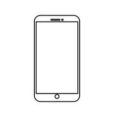 smartphone technology line icon vector illustration design