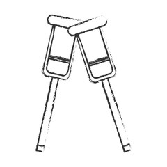 Crutches icon. Medical health care hospital and emergency theme. Isolated design. Vector illustration