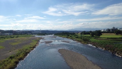 sunny day riverscape