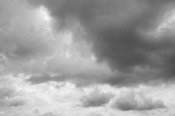 Clouds over horizon.