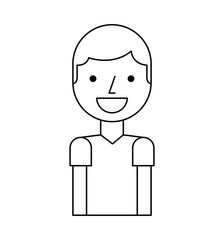 businessman avatar line icon vector illustration design