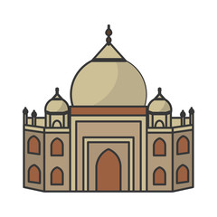 Taj mahal architecture icon vector illustration graphic design