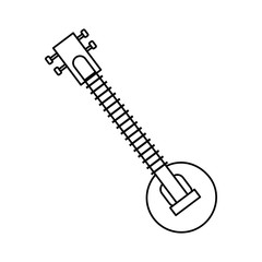 Sitar indian music instrument icon vector illustration graphic design