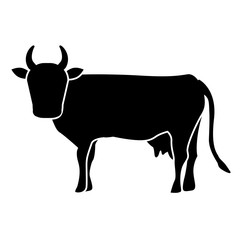 Indian brown cow icon vector illustration graphic design