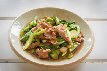 Fried kale With oyster sauce