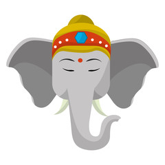 Sacred elephant india icon vector illustration graphic design