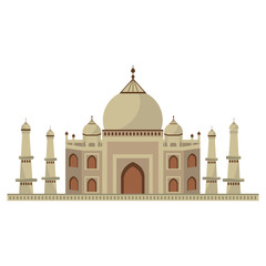 Taj mahal architecture icon vector illustration graphic design