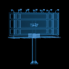 x ray billboard isolated on black