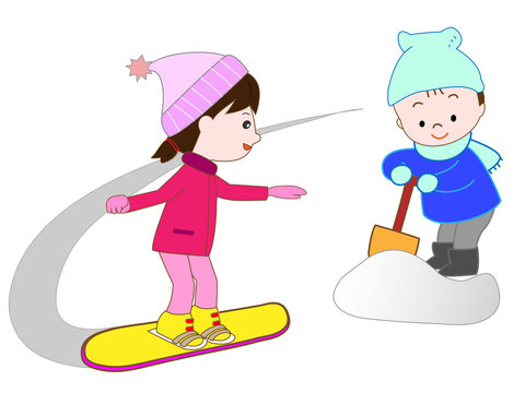 子供のスノーボード