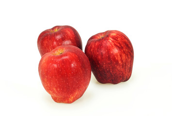 Fresh red apple isolated on white background