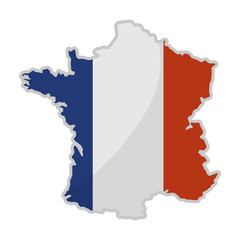 france map silhouette icon vector illustration graphic design