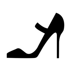 woman black heel icon vector illustration graphic design