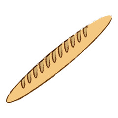 fresh baguette bread icon vector illustration graphic design