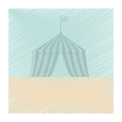 Circus tent festival icon vector illustration graphic design