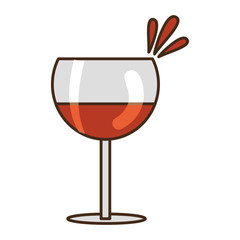 delicious wine cup icon vector illustration graphic design