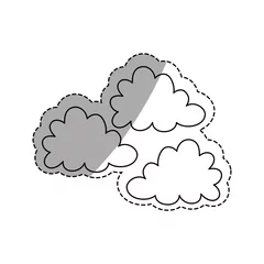 Tuinposter Clouds weather sky icon vector illustration graphic design © djvstock