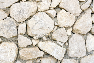 Gray wall with stone masonry, background, texture