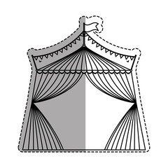 Circus tent festival icon vector illustration graphic design