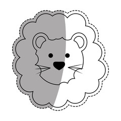 Cute lion cartoon icon vector illustration graphic design