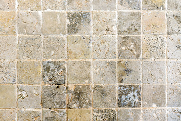 Brown square ceramic tiles, background, texture
