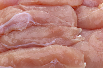 Raw chicken meat, isolated on white background