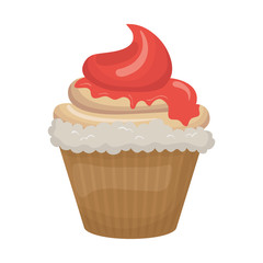 Delicious cupcake dessert icon vector illustration graphic design