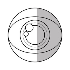 Eye icon. View look vision optical and human theme. Isolated design. Vector illustration