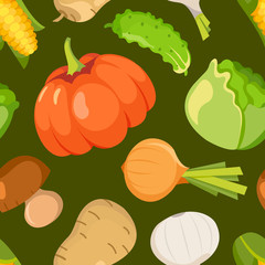 Healty food cartoon seamless pattern