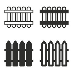 Fence icon set.