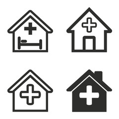 Hospital icon set.