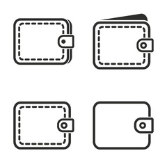 Wallet icon set.