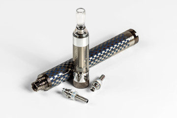 Electronic cigarette (vape) in the sorted look against a white background.