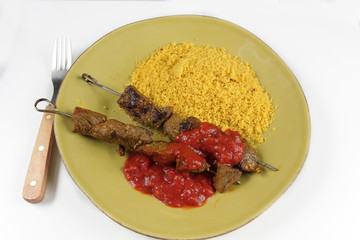 brochettes de boeuf et semoule 30112016