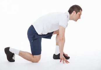 Obraz premium Young man ready to start