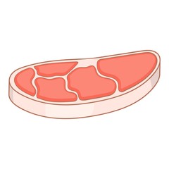 Pink meat icon. Cartoon illustration of pink meat vector icon for web