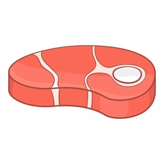 Piece of meat icon. Cartoon illustration of piece of meat vector icon for web
