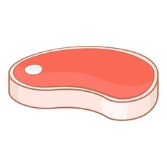 Meat cutting icon. Cartoon illustration of meat cutting vector icon for web