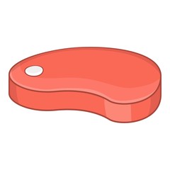 Raw meat icon. Cartoon illustration of raw meat vector icon for web