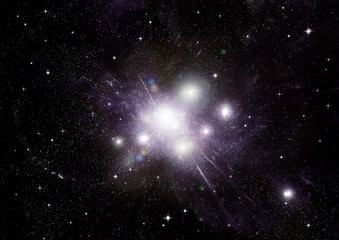 galaxy in a free space