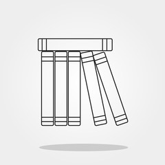 Book cute icon in trendy flat style isolated on grey background. School symbol for your design, logo, UI. Vector illustration, EPS10.