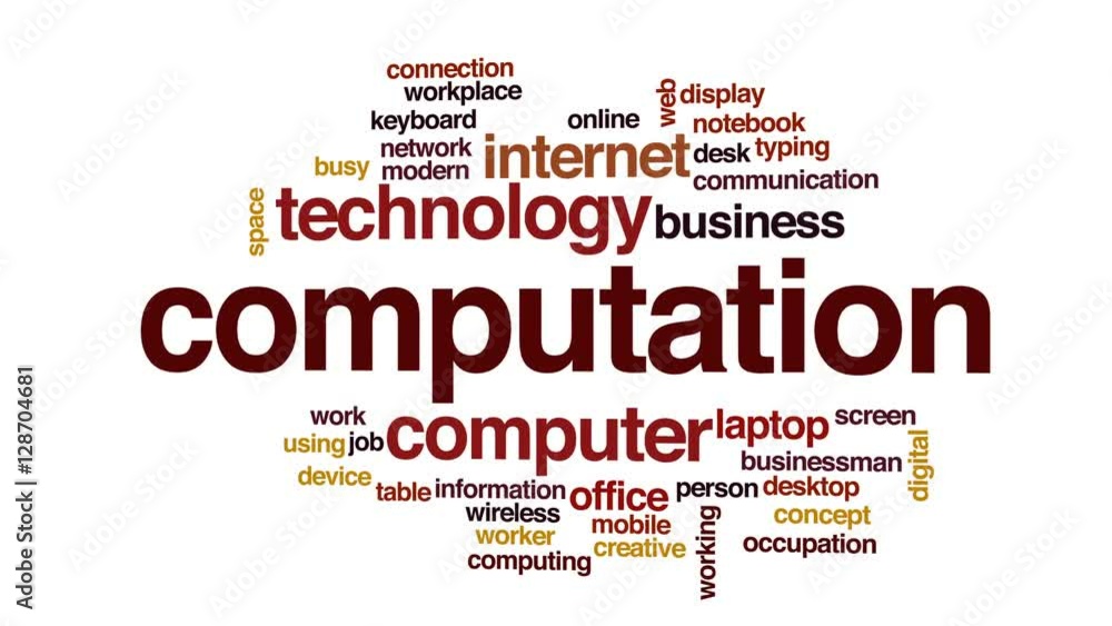 Poster computation animated word cloud.