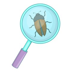 Magnifying glass icon. Cartoon illustration of magnifying glass vector icon for web
