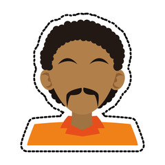 Man icon. Male avatar person people and human theme. Isolated design. Vector illustration