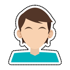 Man icon. Male avatar person people and human theme. Isolated design. Vector illustration