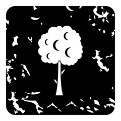 Tree icon. Grunge illustration of tree vector icon for web