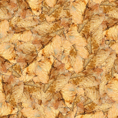 seamless background pattern texture of  huge leaves of poplar