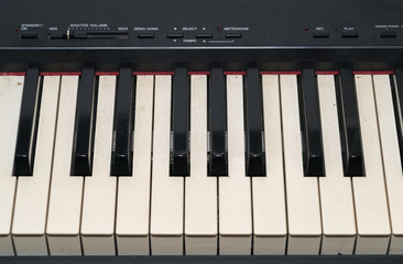 Fototapeta na wymiar Old Piano keyboard 