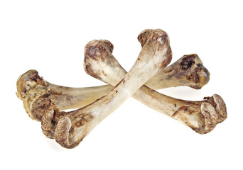 Fototapeta premium Chicken bones on white background