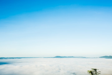 Fototapeta premium sea mist on mountain Khao Kho Thailand